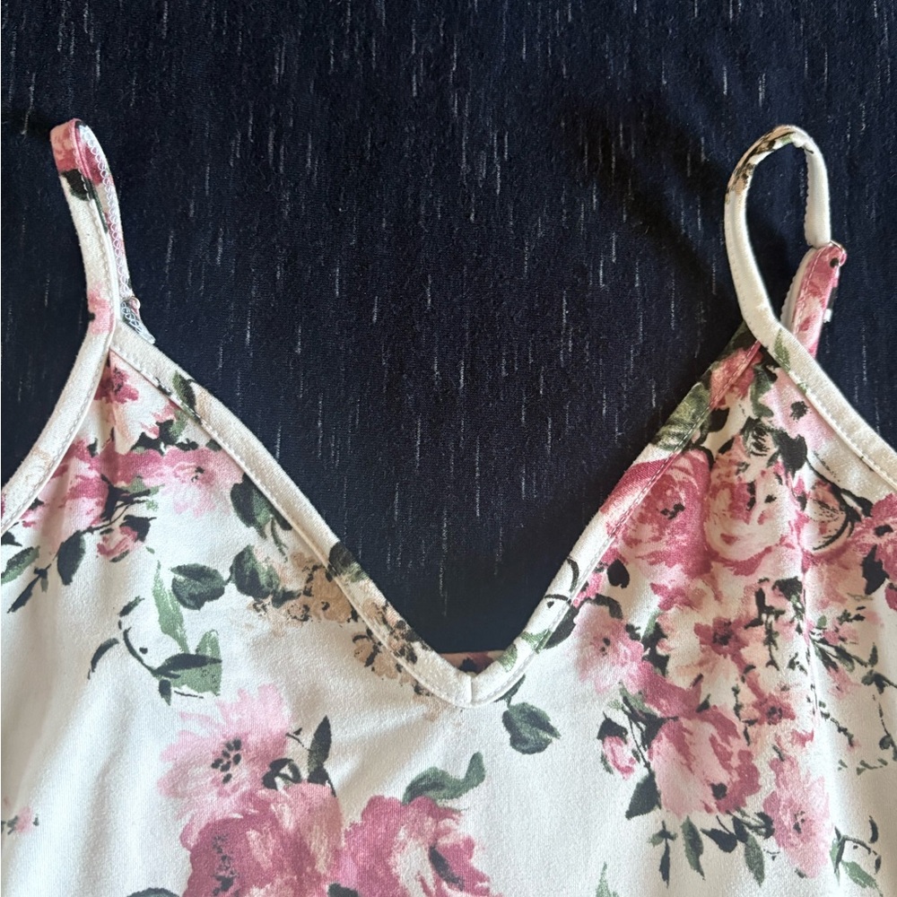 Lulu's Pink and Cream Floral Bodysuit - Picture 8 of 10